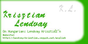 krisztian lendvay business card